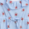 Kinder-Pyjama-Set aus recyceltem Material mit Rüschen-Top und Shorts