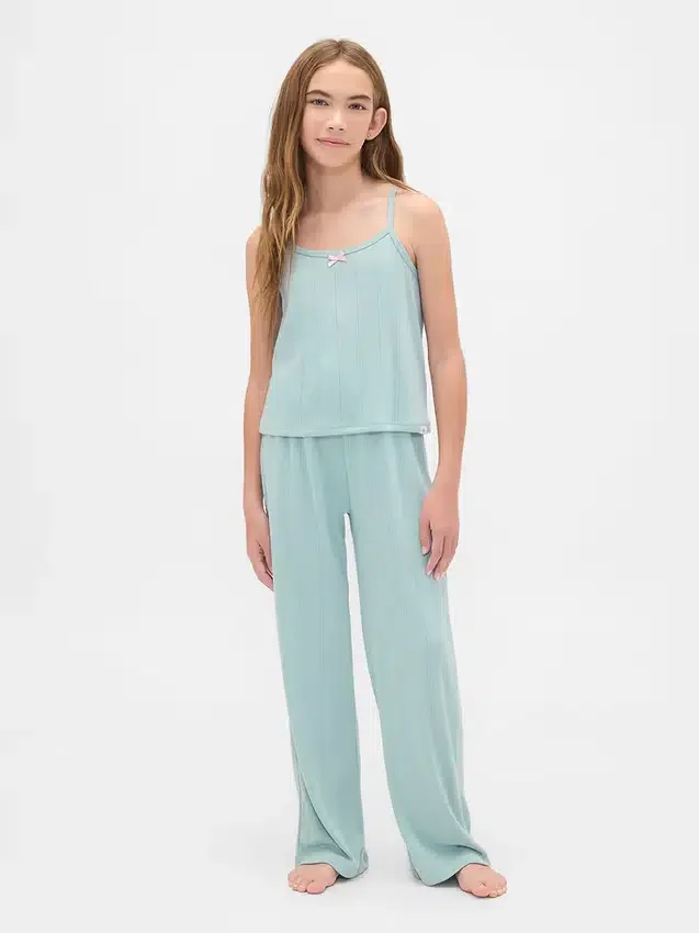 Kinder-Pyjama-Set aus recyceltem Pointelle-Stoff