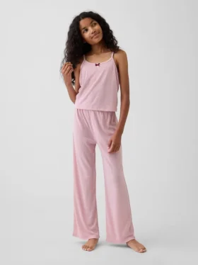 Kinder-Pyjama-Set aus recyceltem Pointelle-Stoff