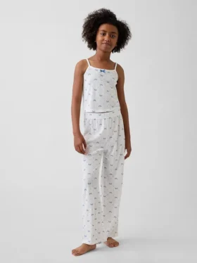 Kinder-Pyjama-Set aus recyceltem Pointelle-Stoff