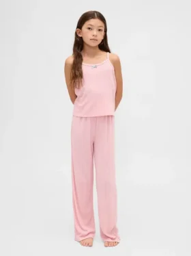Kinder-Pyjama-Set aus recyceltem Pointelle-Stoff