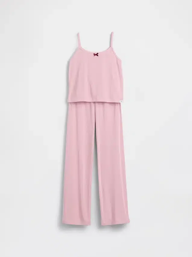 Kinder-Pyjama-Set aus recyceltem Pointelle-Stoff