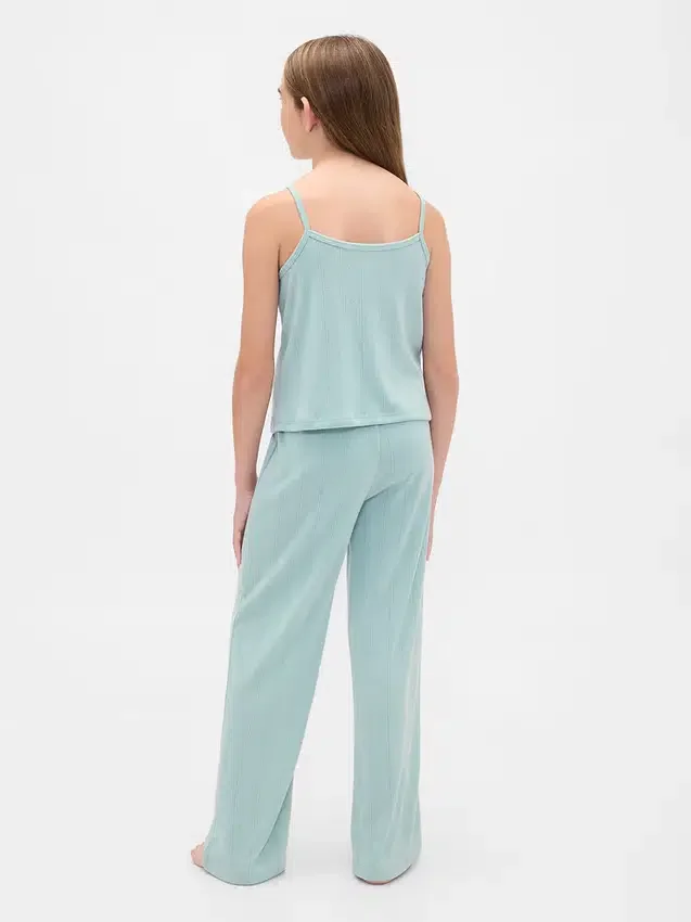 Kinder-Pyjama-Set aus recyceltem Pointelle-Stoff