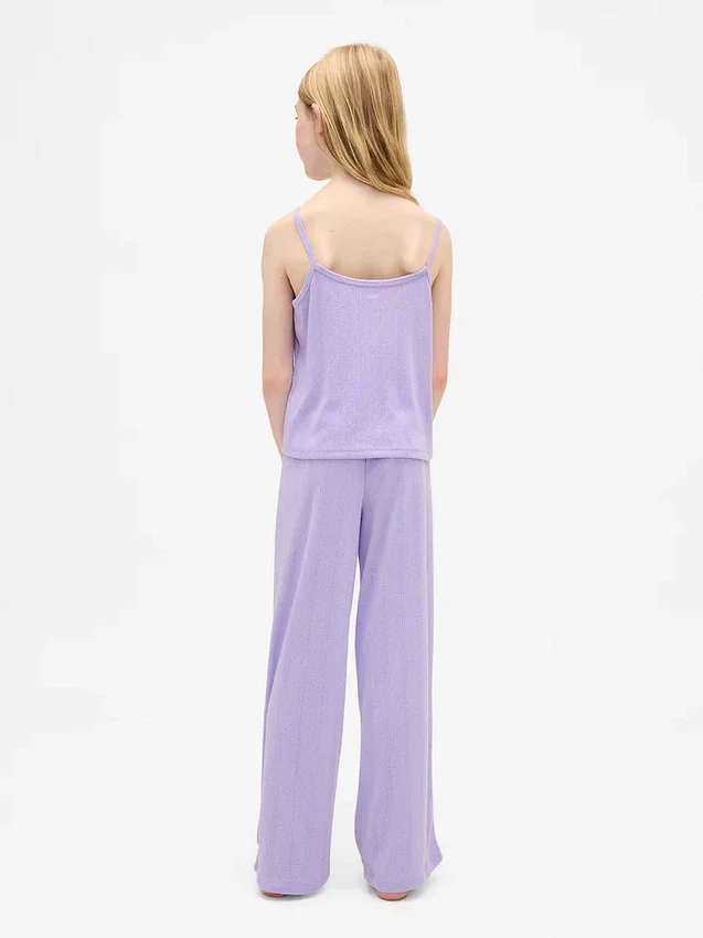 Kinder-Pyjama-Set aus recyceltem Pointelle-Stoff