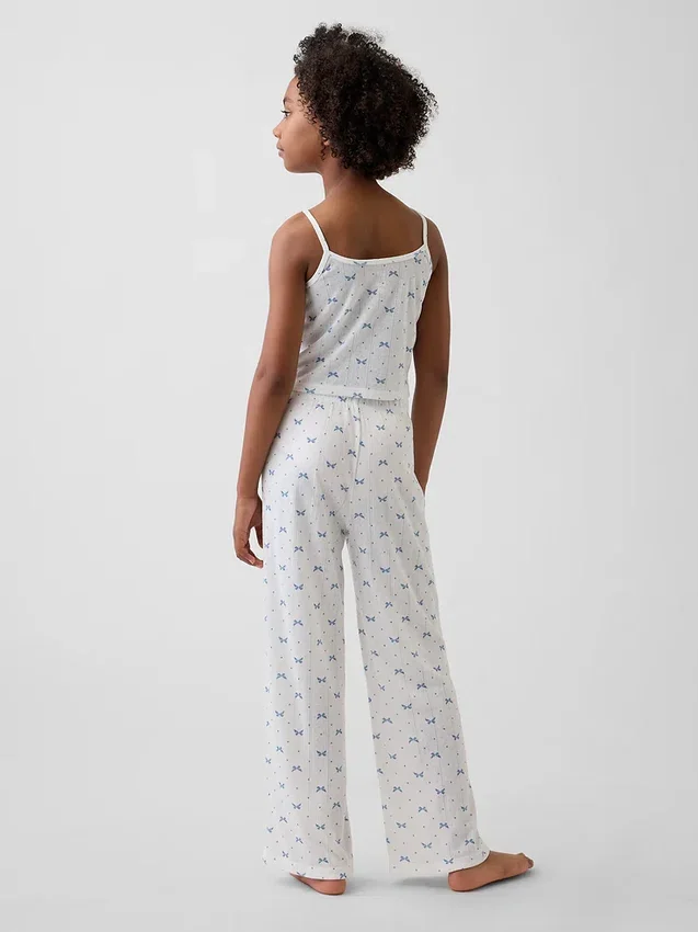 Kinder-Pyjama-Set aus recyceltem Pointelle-Stoff