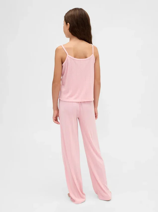 Kinder-Pyjama-Set aus recyceltem Pointelle-Stoff