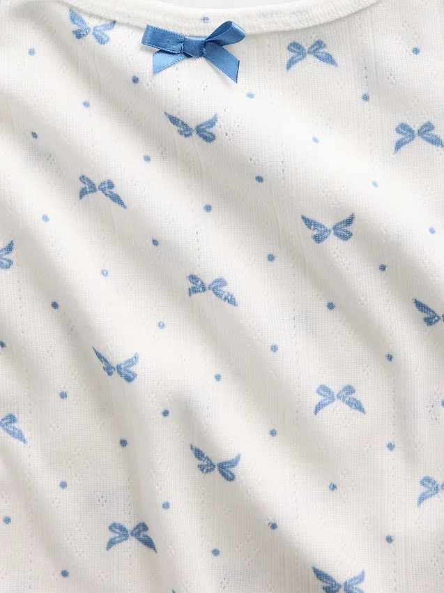 Kinder-Pyjama-Set aus recyceltem Pointelle-Stoff