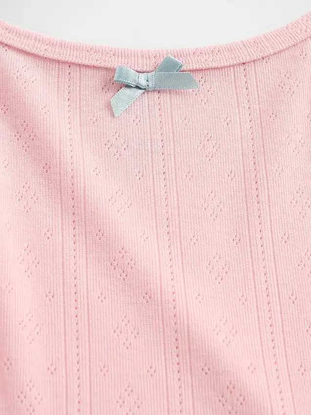 Kinder-Pyjama-Set aus recyceltem Pointelle-Stoff