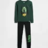Kinder-Pyjama-Set „Wicked“ aus gebürsteter Bio-Baumwolle