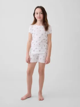 Kinder-Pyjama-Set „Winnie the Pooh“ mit gebürsteter Bio-Baumwoll-Shorts