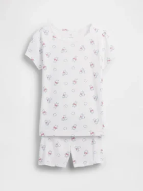 Kinder-Pyjama-Set „Winnie the Pooh“ mit gebürsteter Bio-Baumwoll-Shorts