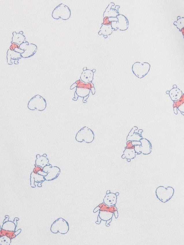 Kinder-Pyjama-Set „Winnie the Pooh“ mit gebürsteter Bio-Baumwoll-Shorts