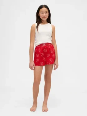 Kinder-Pyjama-Shorts aus recyceltem Flanell