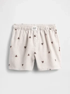 Kinder-Pyjama-Shorts aus recyceltem Flanell