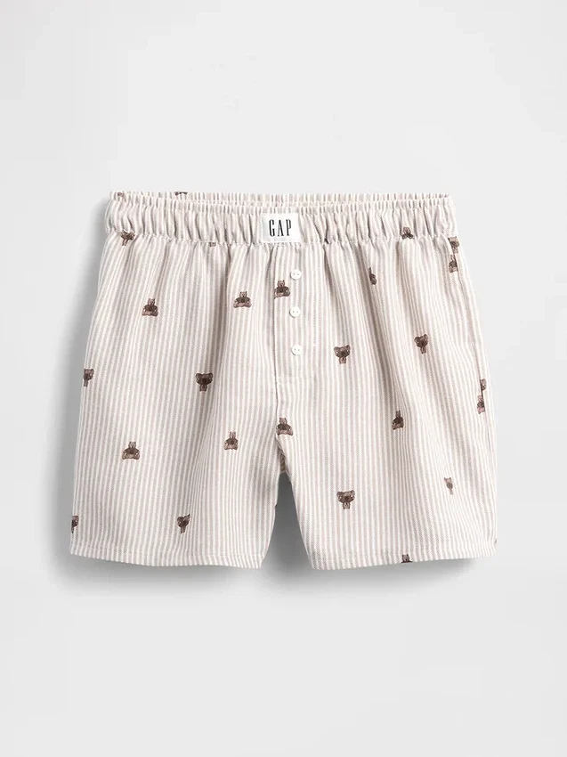 Kinder-Pyjama-Shorts aus recyceltem Flanell