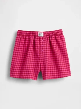 Kinder-Pyjama-Shorts aus recyceltem Flanell