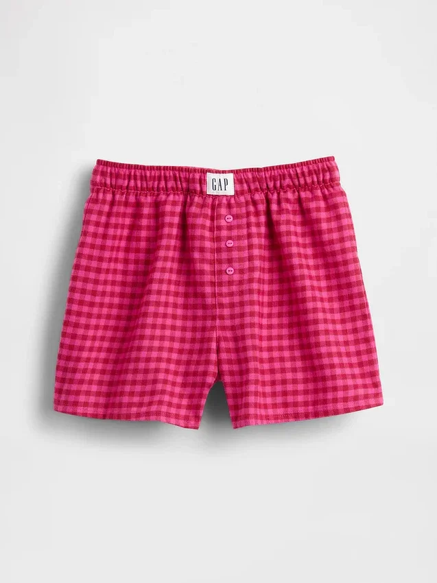 Kinder-Pyjama-Shorts aus recyceltem Flanell