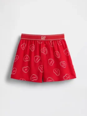 Kinder-Pyjama-Shorts aus recyceltem Flanell