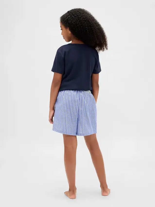 Kinder-Pyjama-Shorts aus recyceltem Flanell