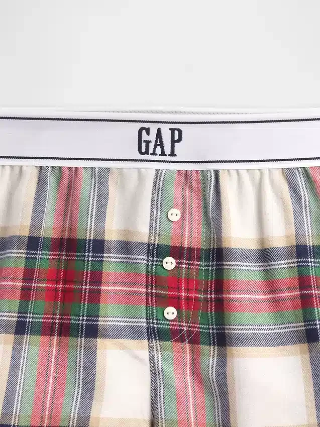 Kinder-Pyjama-Shorts aus recyceltem Flanell