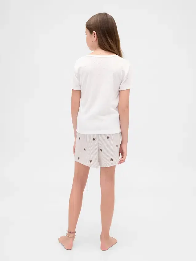 Kinder-Pyjama-Shorts aus recyceltem Flanell