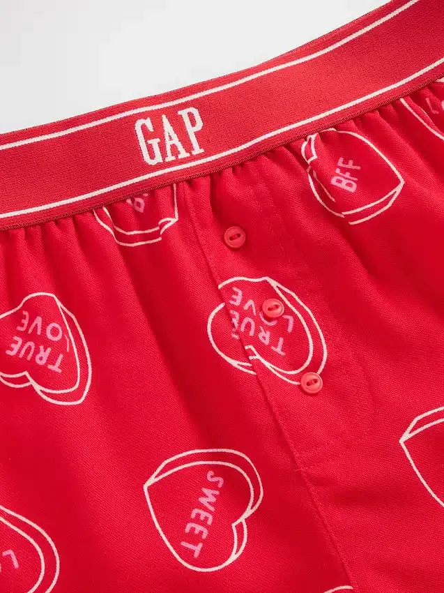 Kinder-Pyjama-Shorts aus recyceltem Flanell
