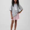 Kinder-Pyjama-Shorts aus recyceltem Pointelle-Jersey