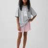Kinder-Pyjama-Shorts aus recyceltem Pointelle-Jersey