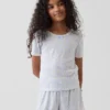 Kinder-Pyjama-Shorts aus recyceltem Pointelle-Jersey