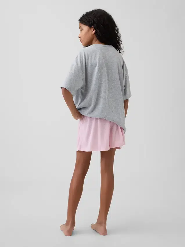 Kinder-Pyjama-Shorts aus recyceltem Pointelle-Jersey