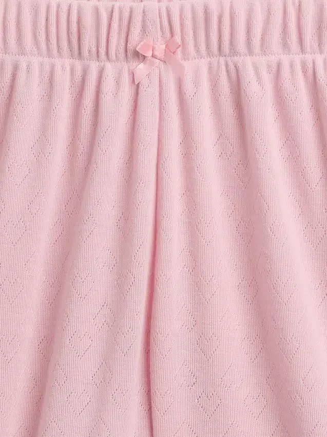 Kinder-Pyjama-Shorts aus recyceltem Pointelle-Jersey