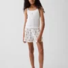 Kinder-Pyjama-Shorts aus recyceltem Rippstrick