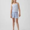 Kinder-Pyjama-Shorts aus recyceltem Rippstrick