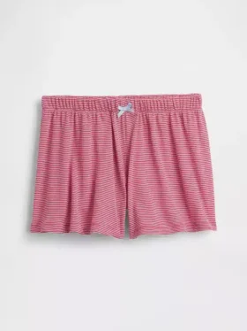 Kinder-Pyjama-Shorts aus recyceltem Rippstrick