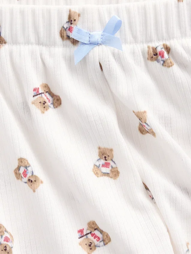 Kinder-Pyjama-Shorts aus recyceltem Rippstrick