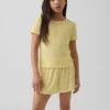 Kinder-Pyjama-T-Shirt aus recyceltem Pointelle-Stoff