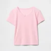 Kinder-Pyjama-T-Shirt aus recyceltem Pointelle-Stoff