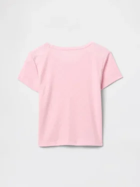 Kinder-Pyjama-T-Shirt aus recyceltem Pointelle-Stoff