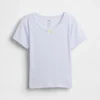 Kinder-Pyjama-T-Shirt aus recyceltem Pointelle-Stoff