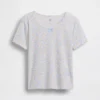 Kinder-Pyjama-T-Shirt aus recyceltem Pointelle-Stoff