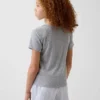 Kinder-Pyjama-T-Shirt aus recyceltem Pointelle-Stoff