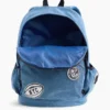 Kinder-Rucksack aus Denim mit Logo-Aufnähern