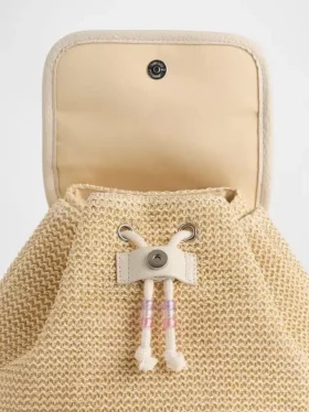 Kinder-Rucksack aus schimmerndem Stroh