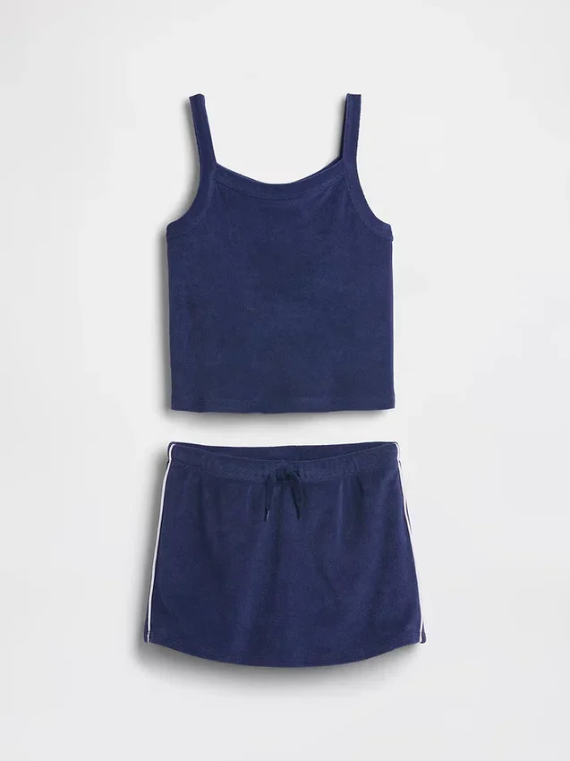 Kinder-Set aus Frottee-Skort
