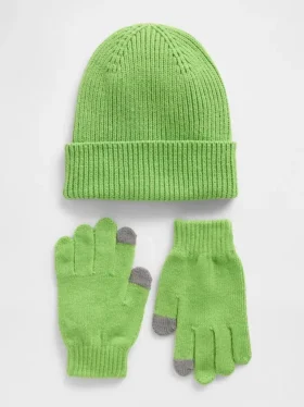 Kinder-Set aus Mütze und Handschuhen