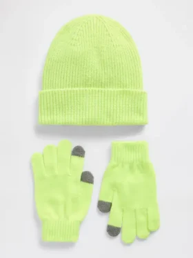 Kinder-Set aus Mütze und Handschuhen
