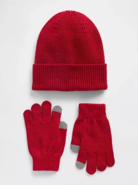 Kinder-Set aus Mütze und Handschuhen