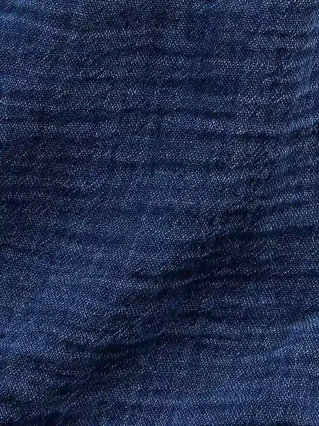 Kinder-Shorts aus Baumwollgaze-Denim mit Rüschen