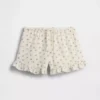Kinder-Shorts aus Baumwollgaze mit Rüschen