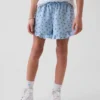Kinder-Shorts aus Baumwollgaze mit Rüschen
